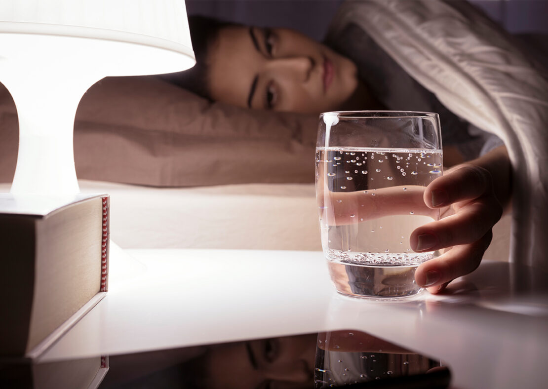 eau avant de dormir