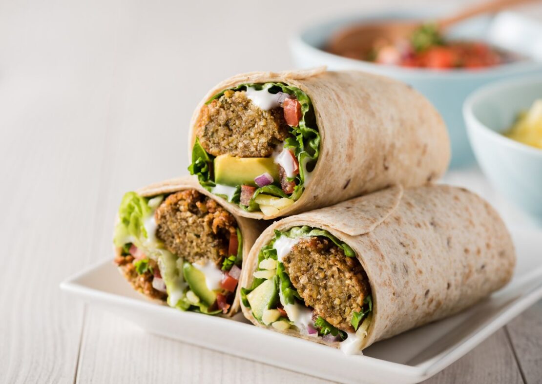 wrap vegetarian avec falafels 